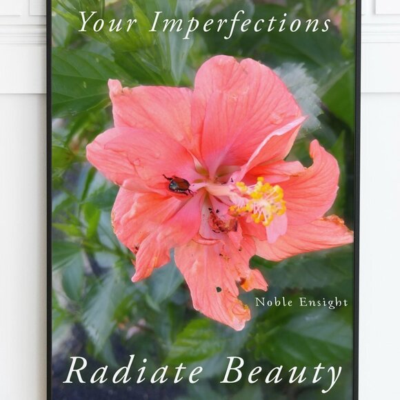 Your Imperfections Radiate Beauty Watercolor Oil Painting Art 20x30 Poster - Picture 3 of 6